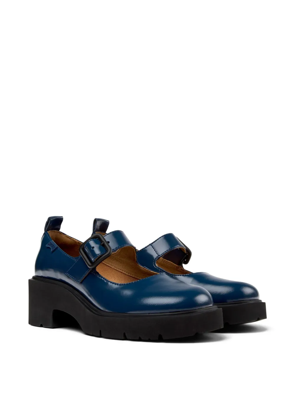 Camper 54mm Milah buckled platform loafers Blue
