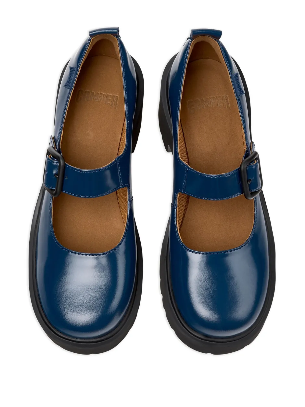 Camper 54mm Milah buckled platform loafers Blue