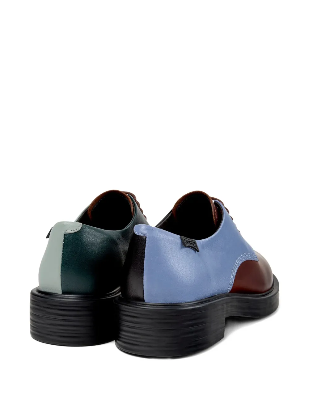 Camper Dean Twins leather two-tone lace-up oxford shoes Brown