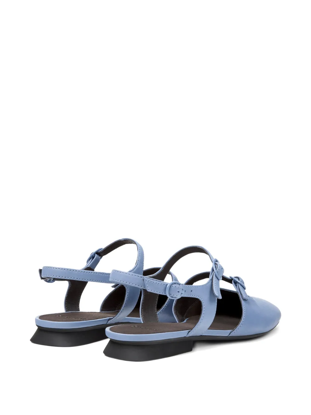 Camper Casi Myra buckle-strap leather flat pumps Blue