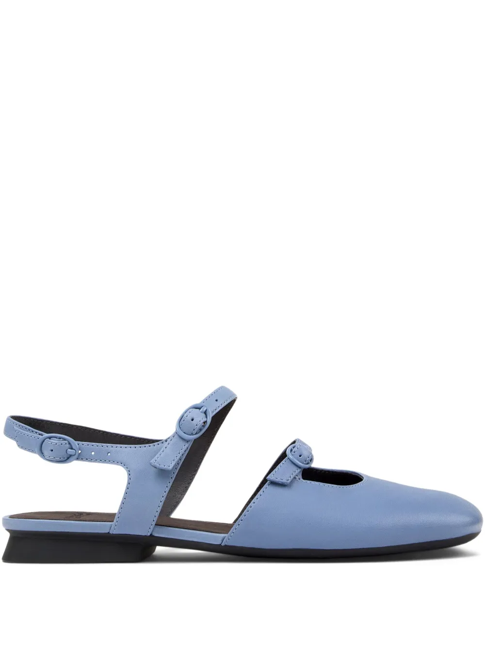 Camper Casi Myra buckle-strap leather flat pumps Blue