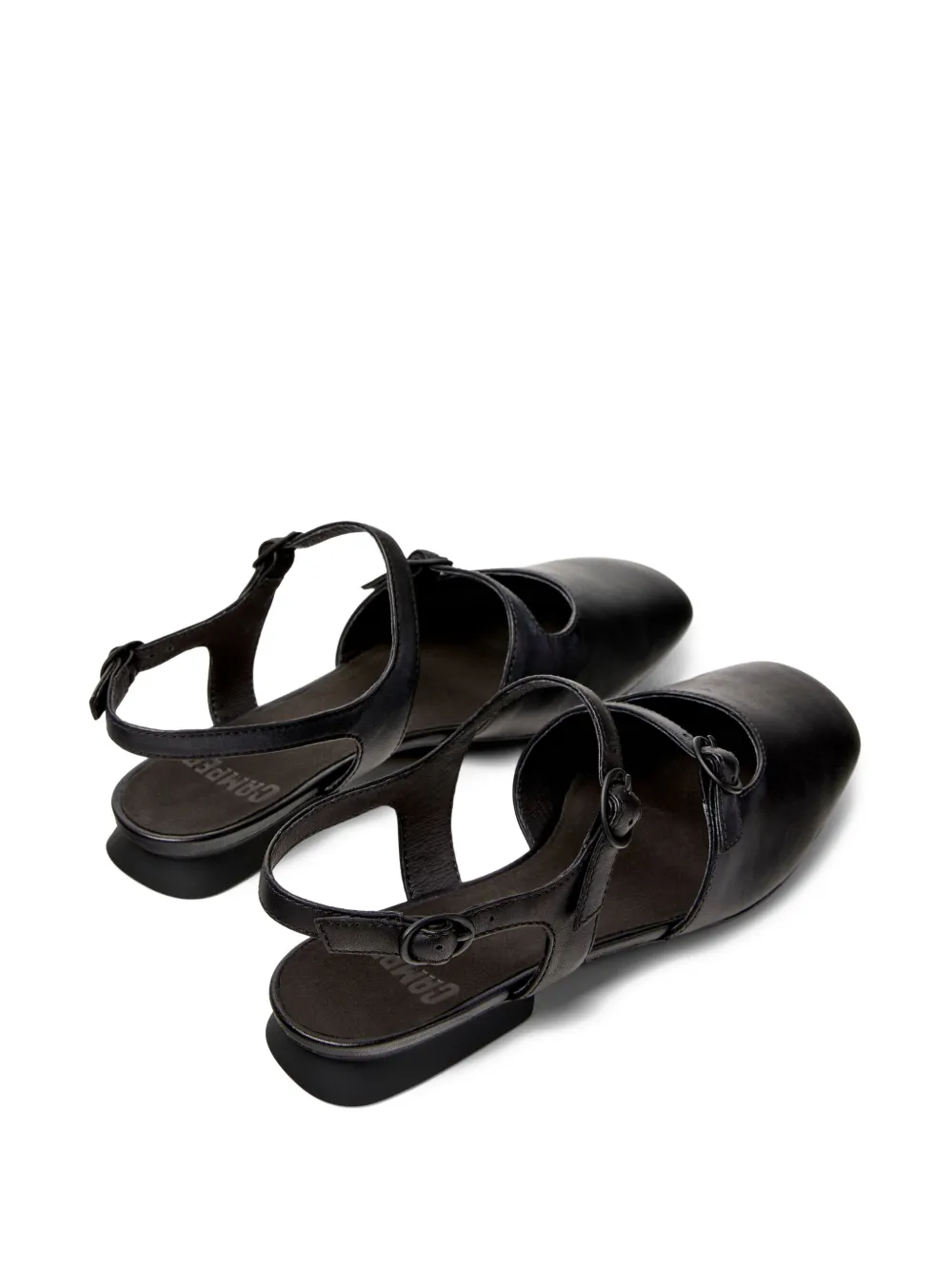 Camper Casi Myra buckle-strap leather pumps Black