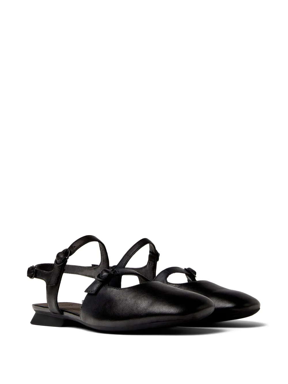 Camper Casi Myra buckle-strap leather pumps Black