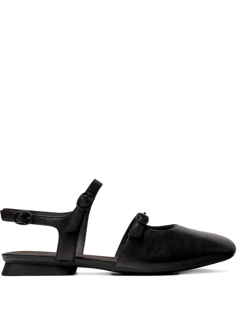 Camper Casi Myra buckle-strap leather pumps Black
