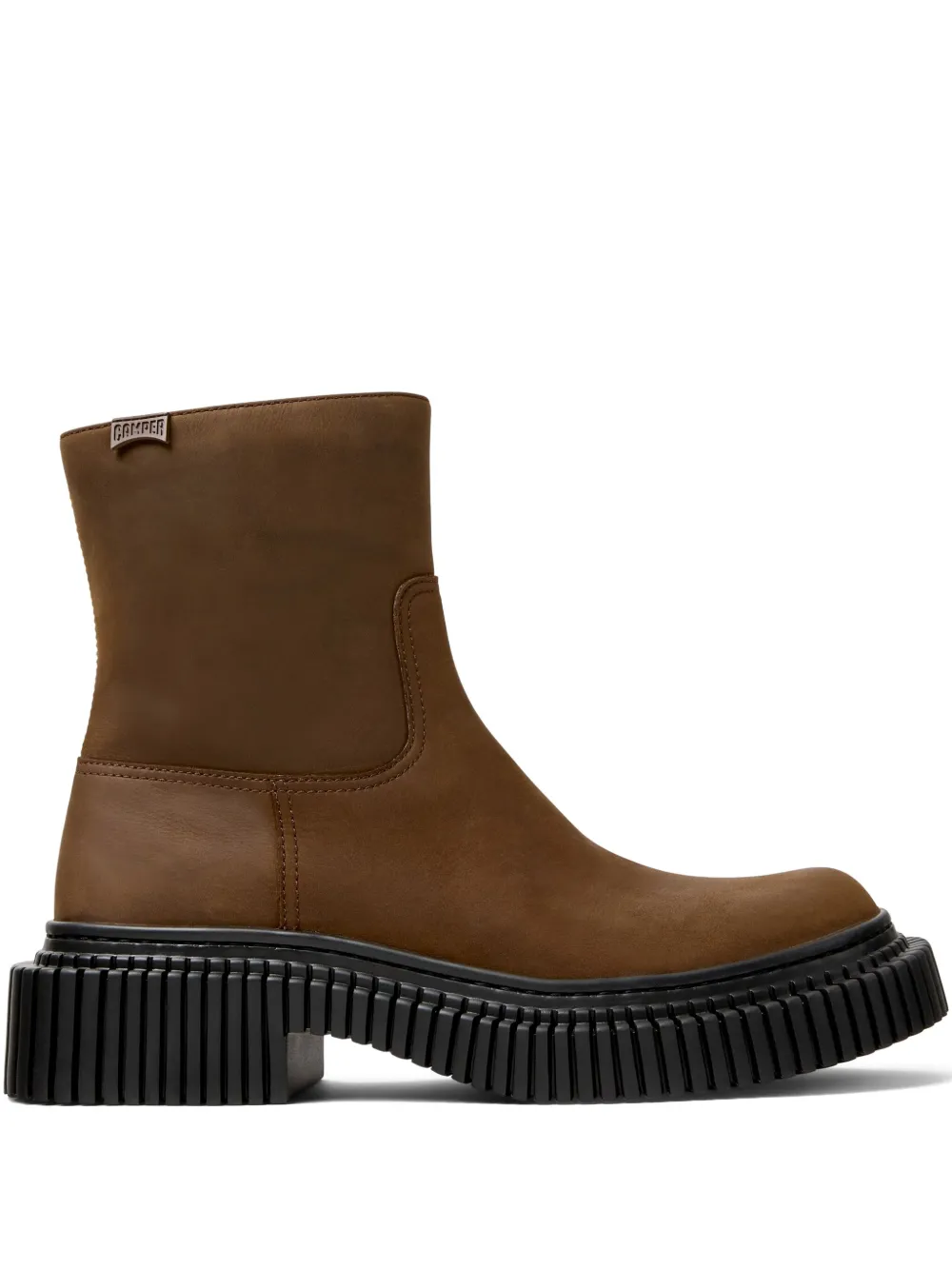 Camper zip-fastening boots Brown