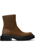 Camper zip-fastening boots - Brown