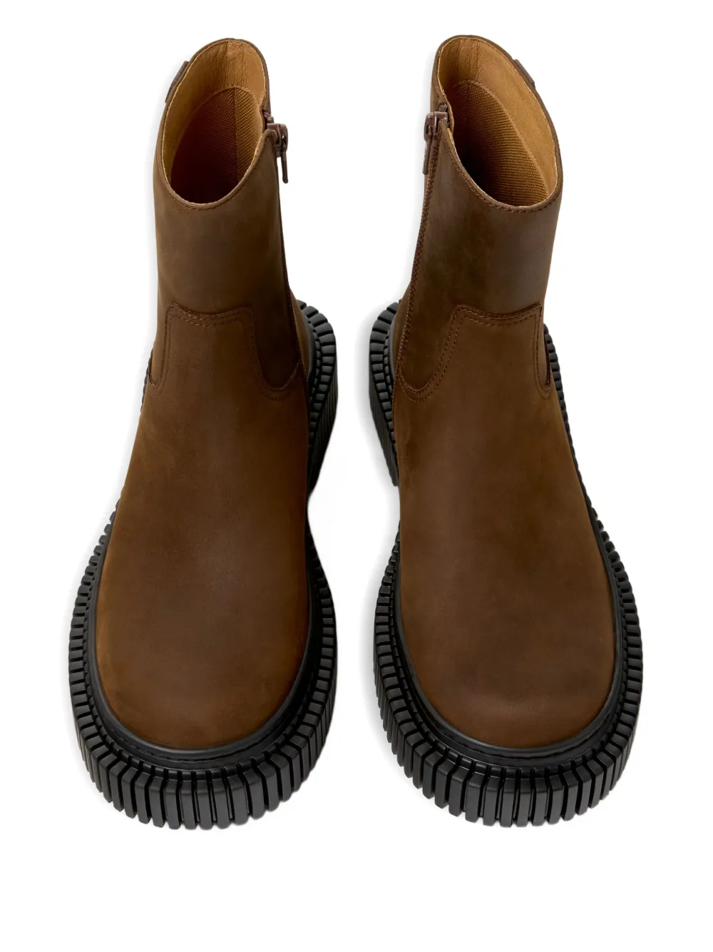 Camper zip-fastening boots Brown