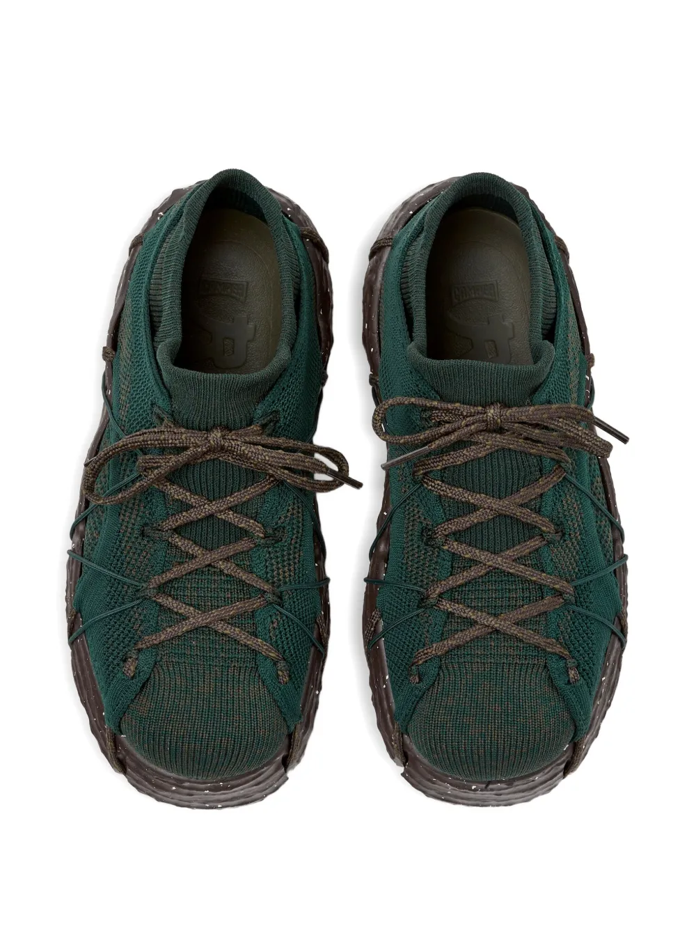 Camper Roku knitted lace-up sneakers Green