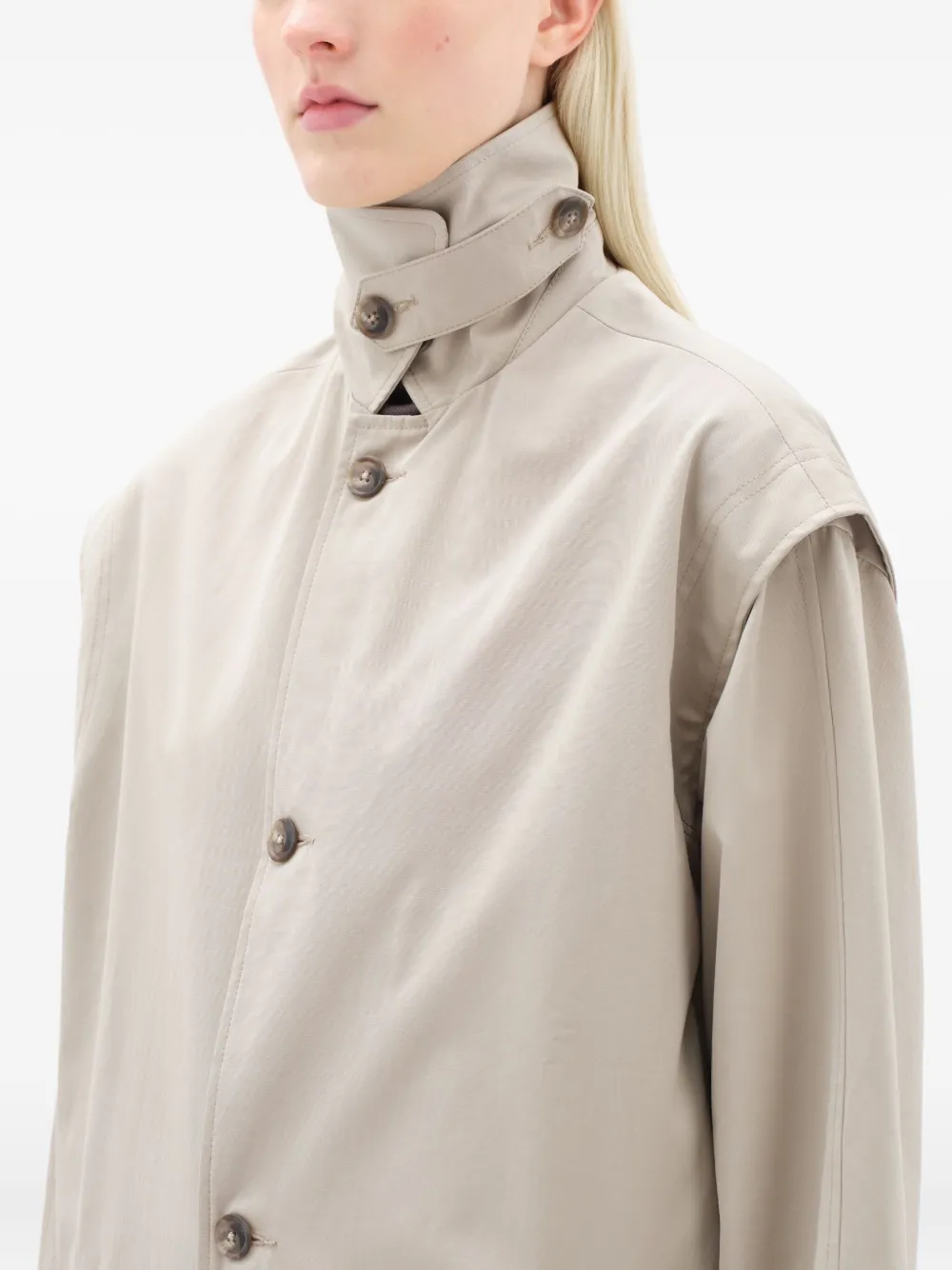 Remain Birger Christensen Button-fastening Trench Coat In Neutral