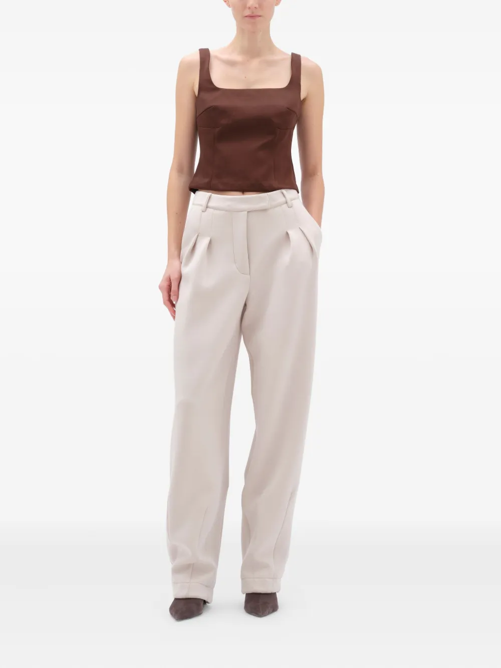 REMAIN Soft Cocoon geplooide broek Beige