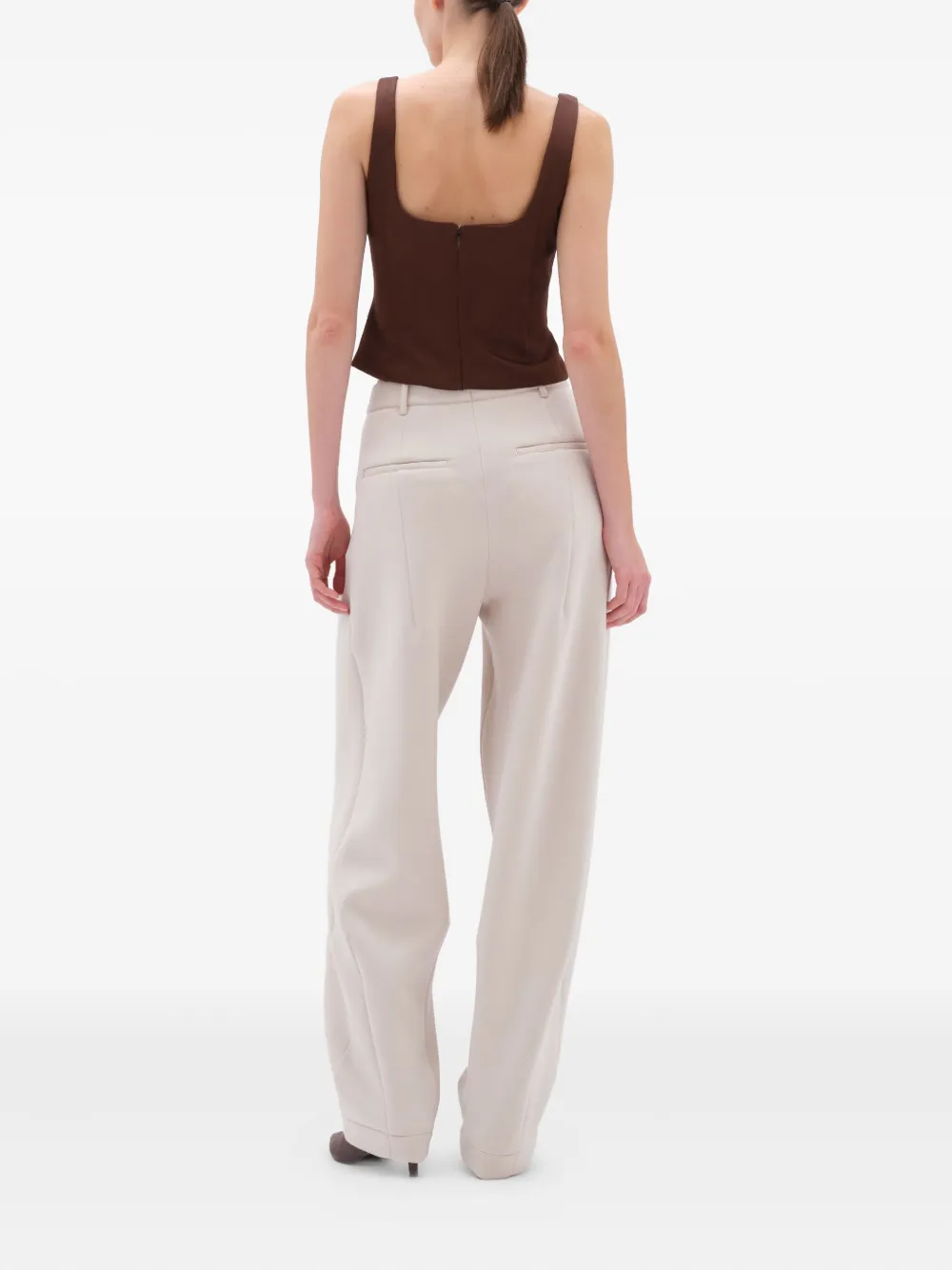 REMAIN Soft Cocoon geplooide broek Beige