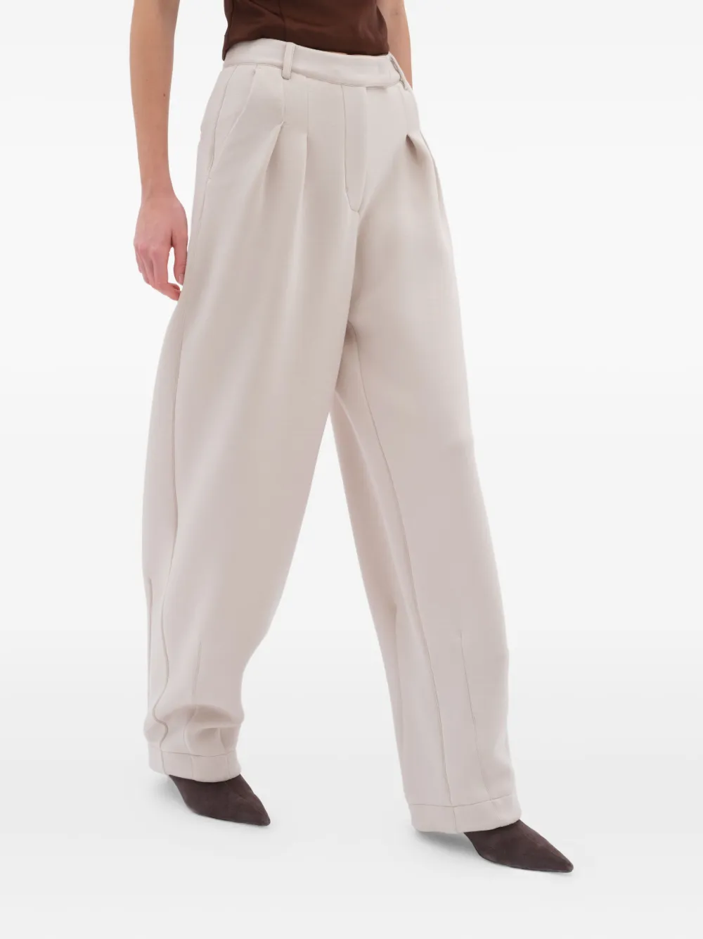 REMAIN Soft Cocoon geplooide broek Beige