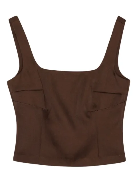 REMAIN square-neck fitted top