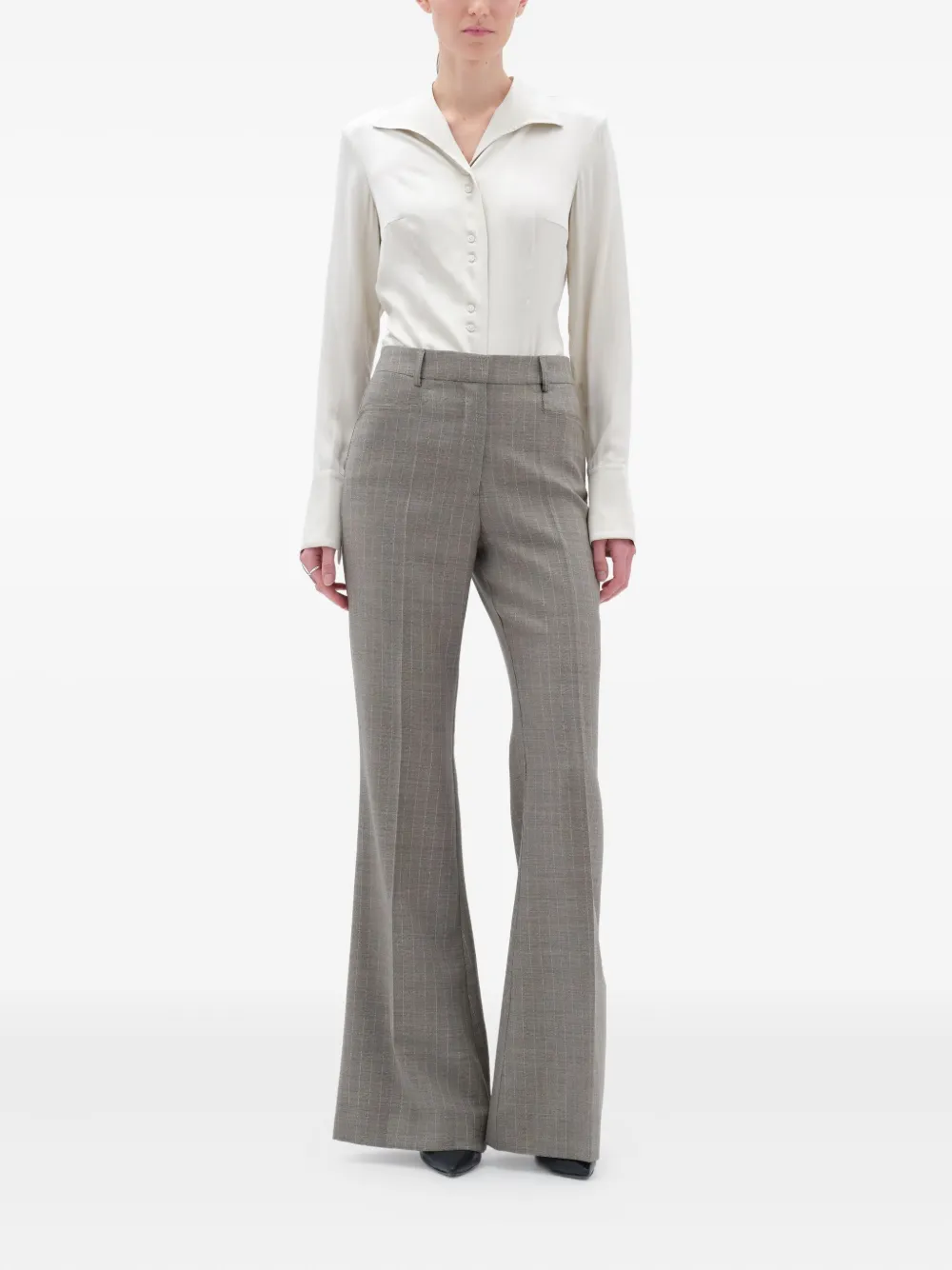 REMAIN Wollen broek met zak aan de voorkant - Beige