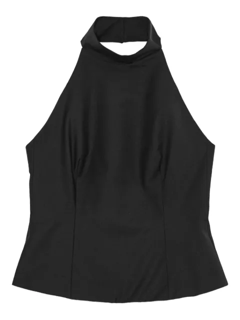 REMAIN high-neck button-fastening top