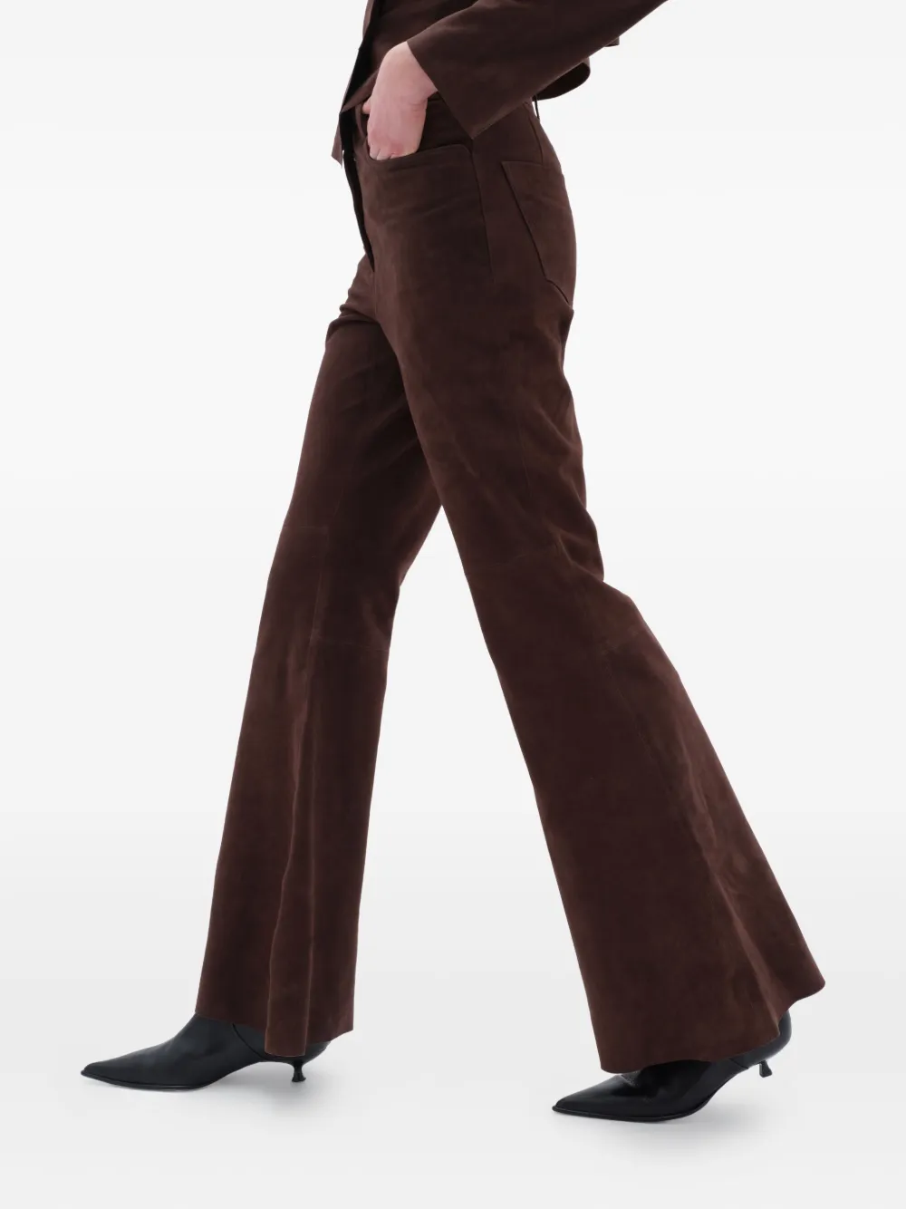 REMAIN Flared broek Bruin