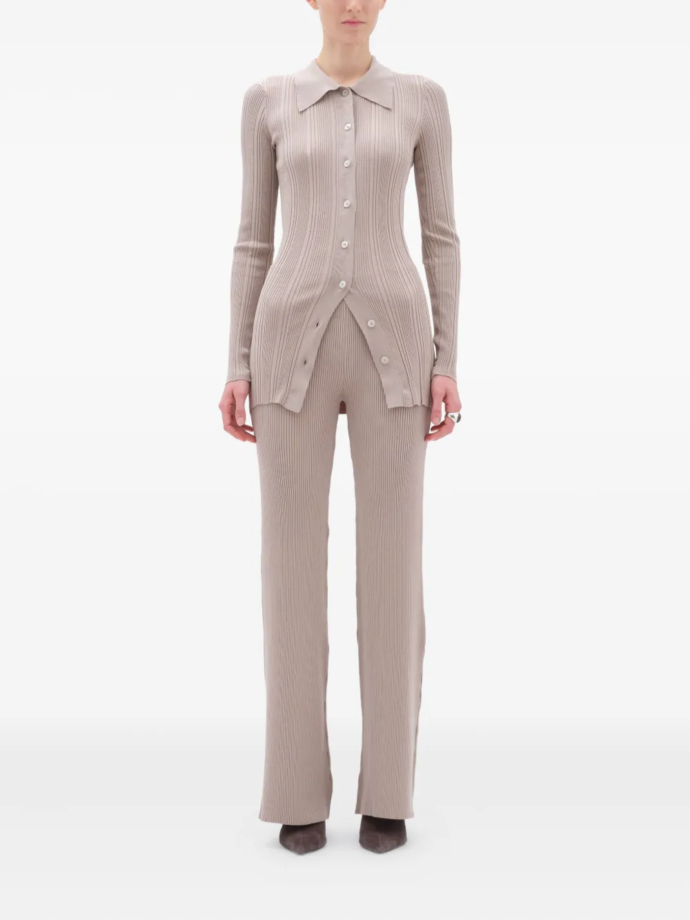 REMAIN ribbed cardigan Beige