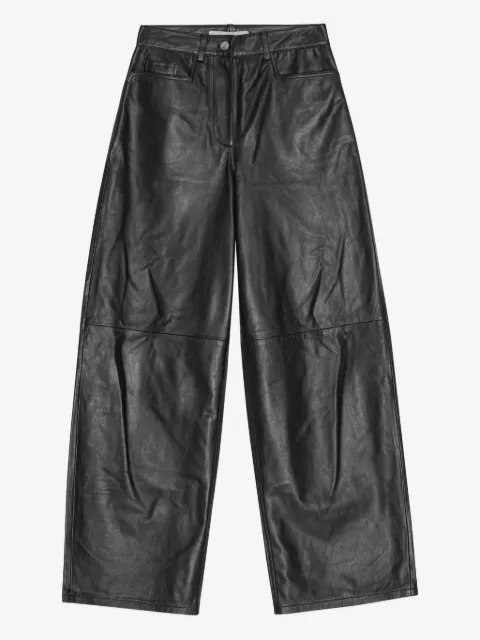 REMAIN Gerade Hose mit Einsätzen aus Schafsleder