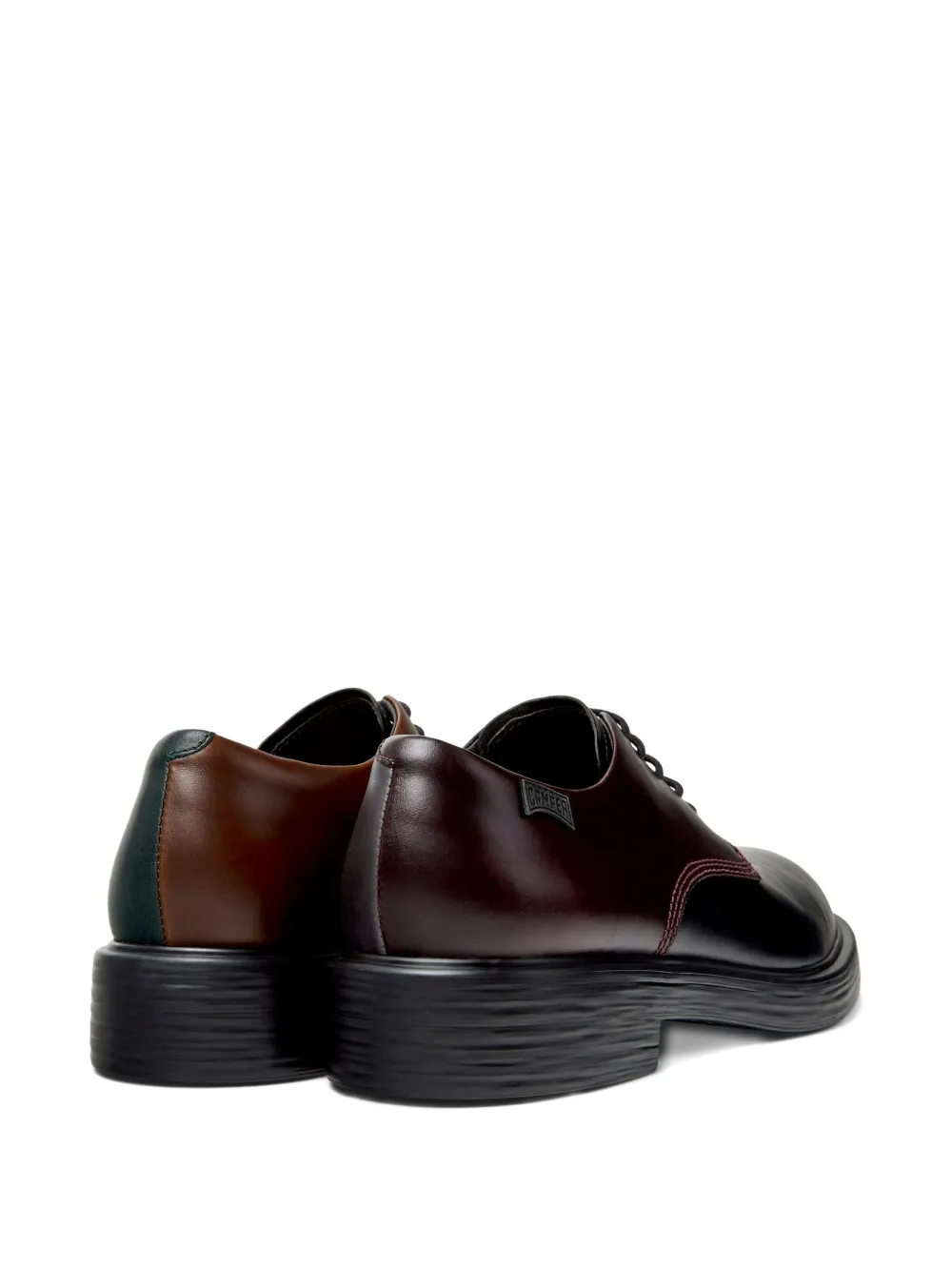 Camper Dean leather two-tone lace-up shoes Black