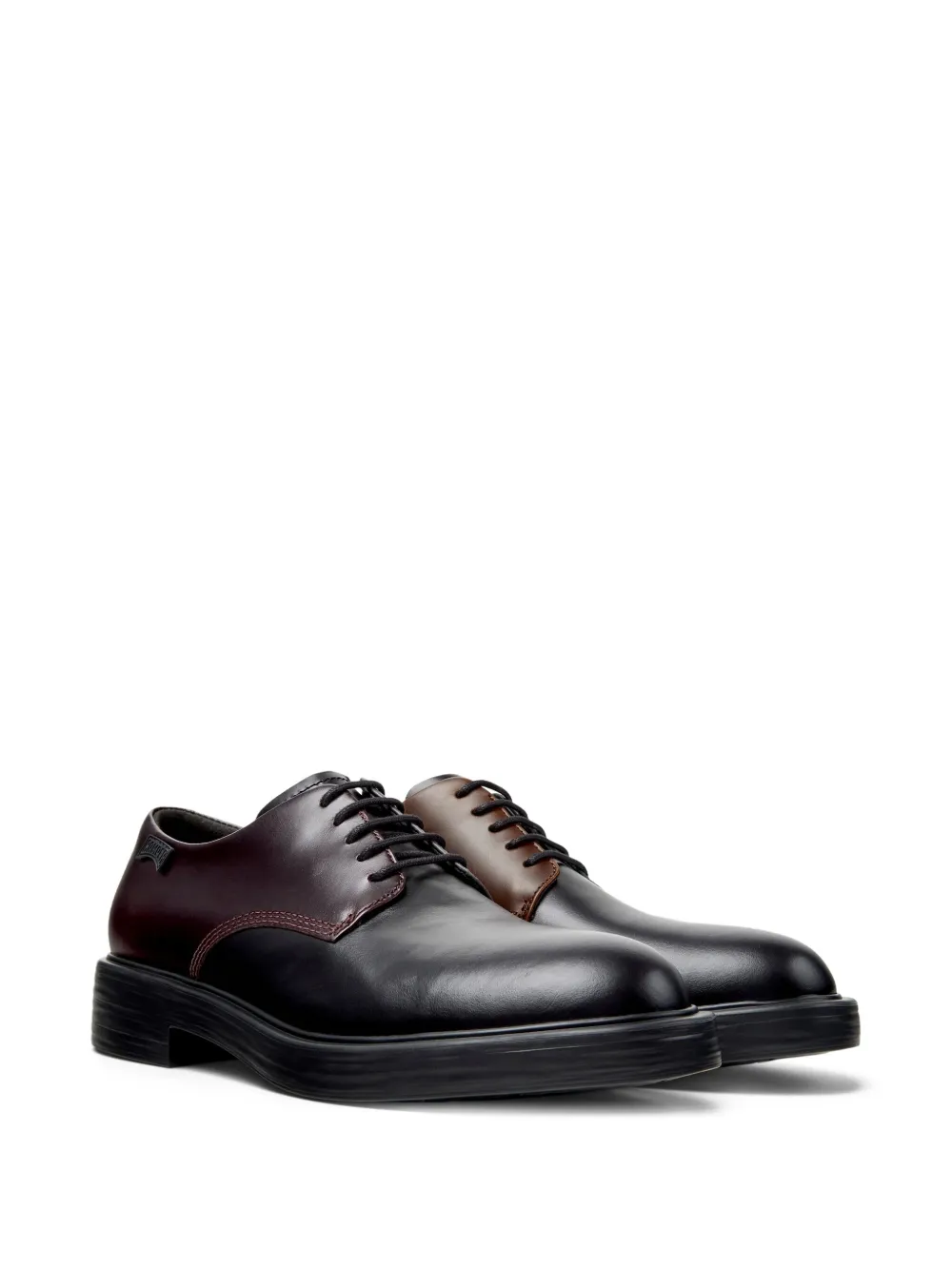 Camper Dean leather two-tone lace-up shoes Black