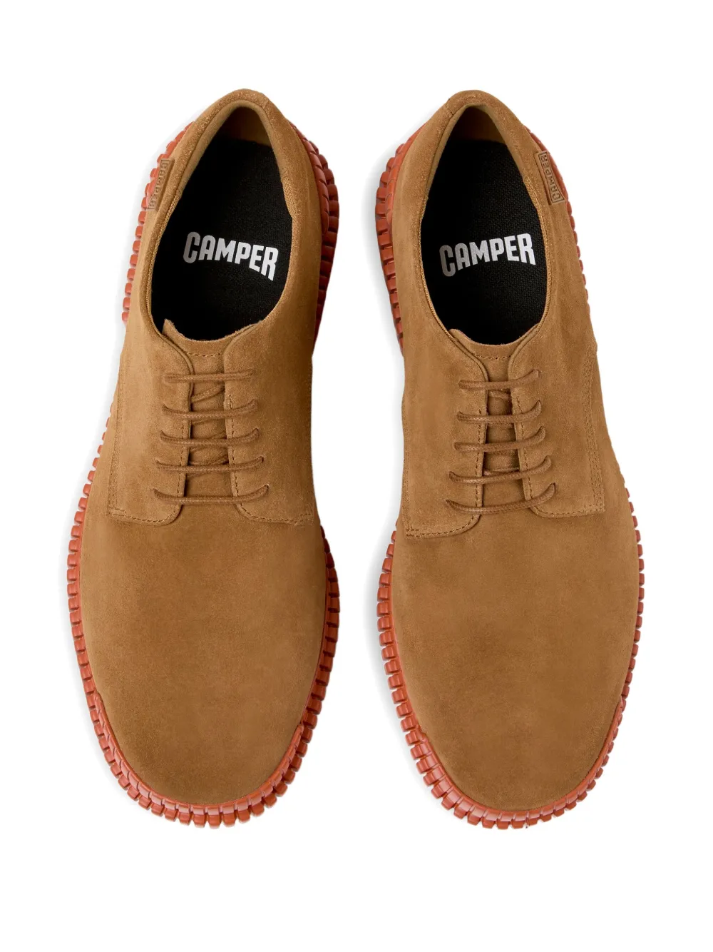 Camper Pix lace-up suede oxford shoes Brown