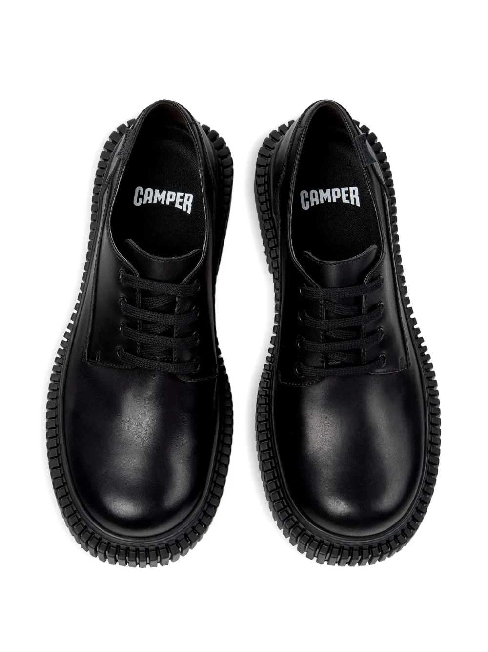 Camper lace-up platform shoes Black