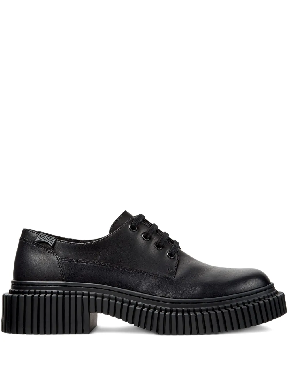 Camper Lace-up Platform Shoes In Black
