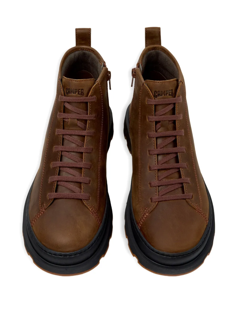 Camper Brutus lace-up chunky-sole hiking boots Brown