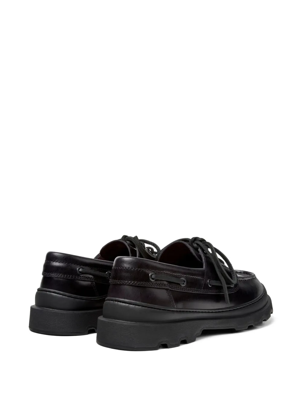 Camper Brutus leather lace-up loafers Black