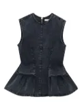 REMAIN Peplum zip-fastening top - Black