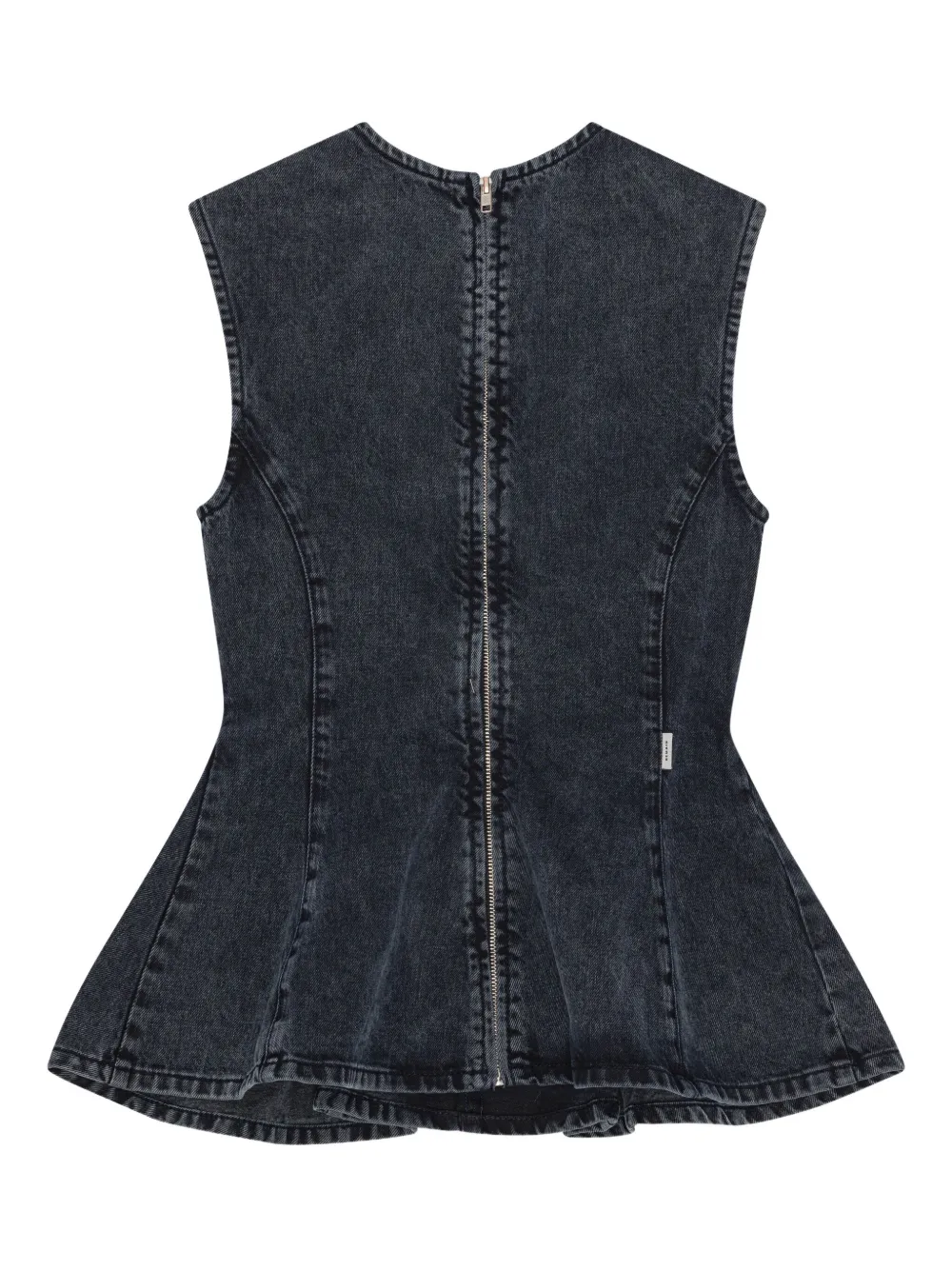 REMAIN Peplum zip-fastening top Zwart