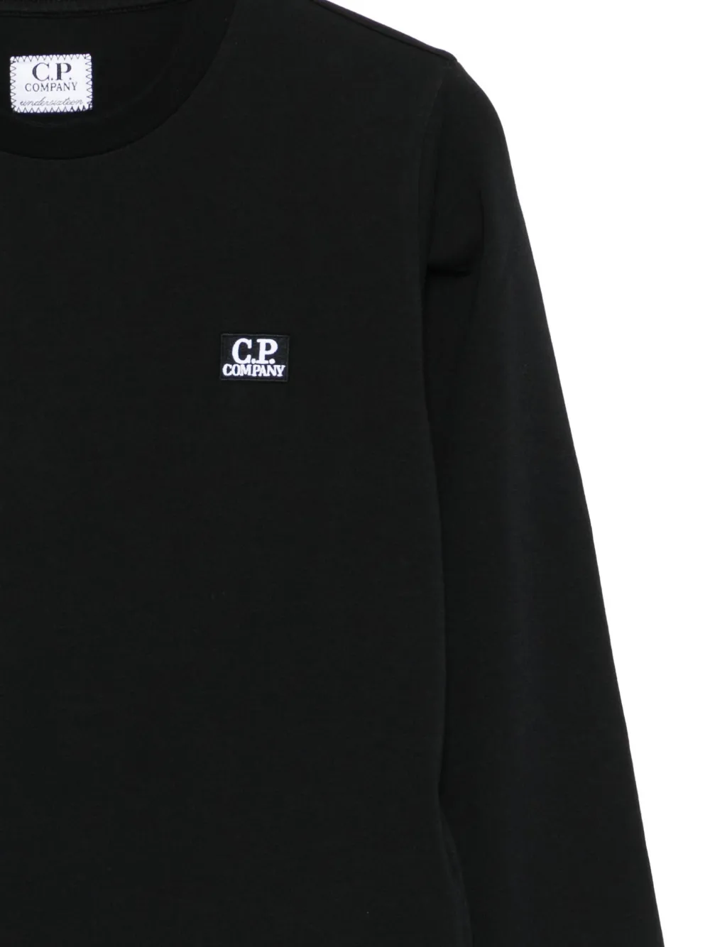 C.P. Company Kids Sweater met logopatch Zwart
