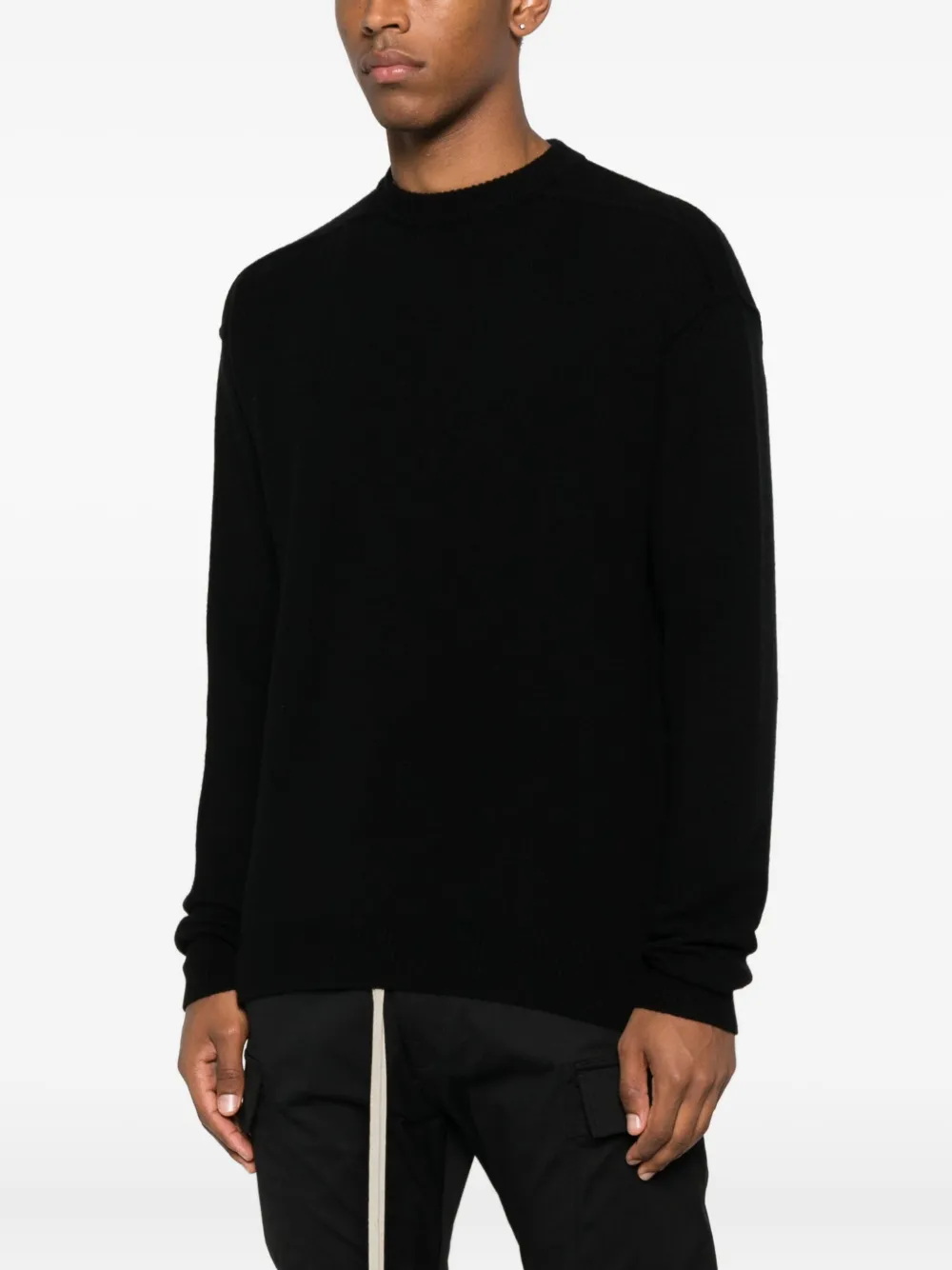 Rick Owens crew-neck sweater Zwart