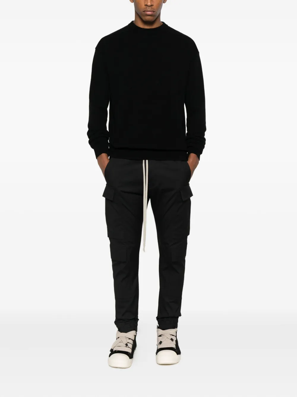Rick Owens crew-neck sweater Zwart