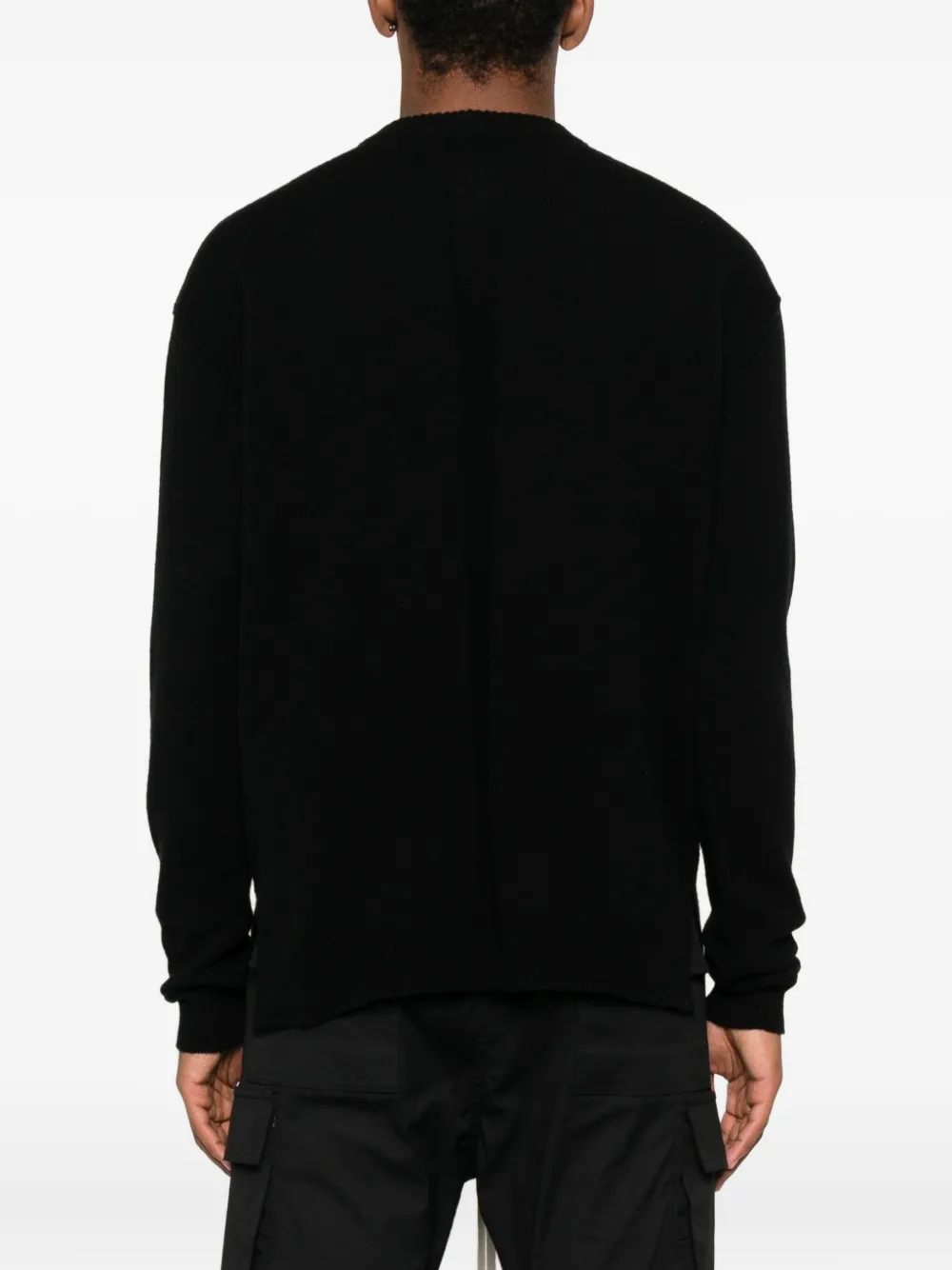 Rick Owens crew-neck sweater Zwart