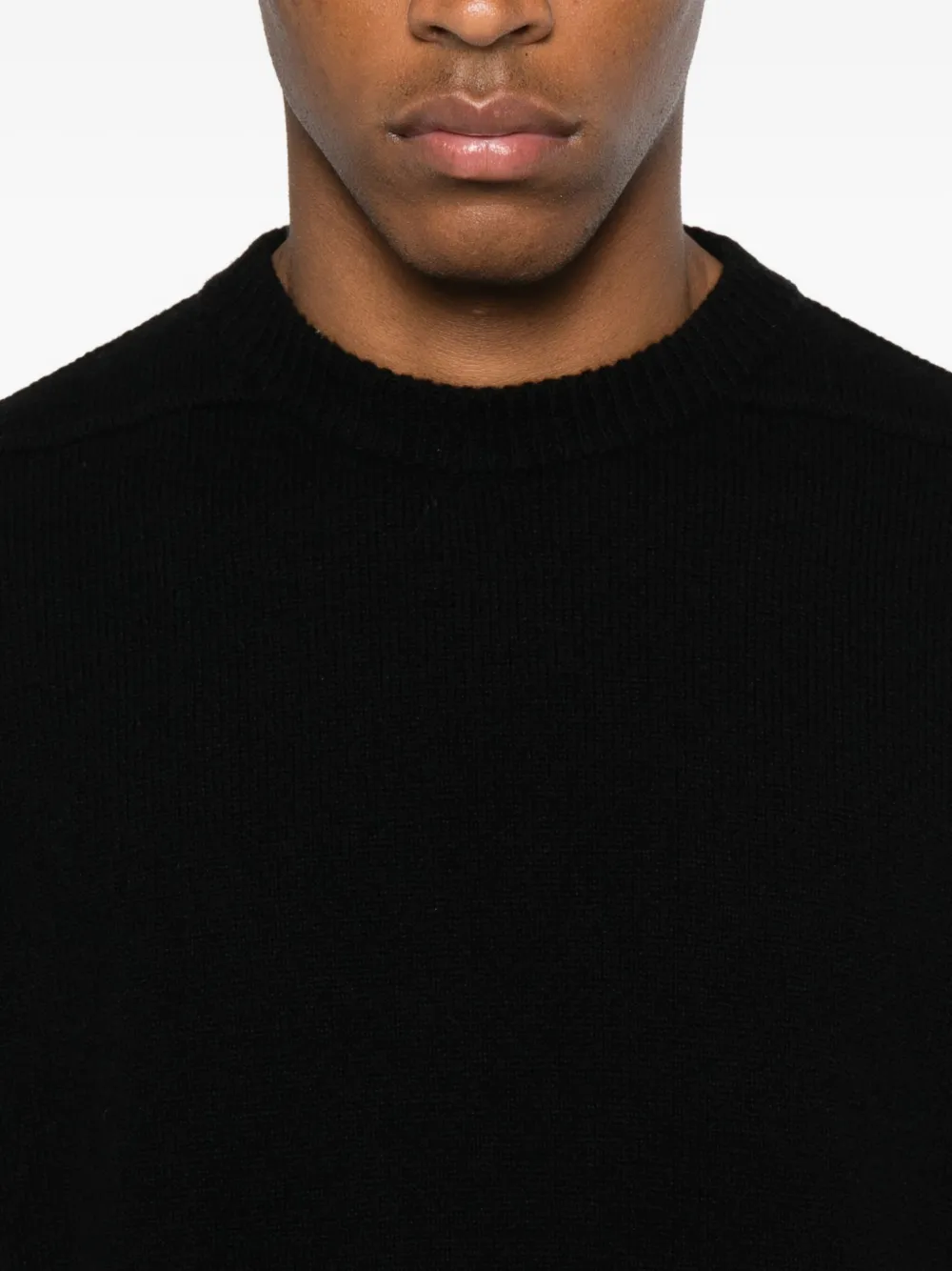 Rick Owens crew-neck sweater Zwart