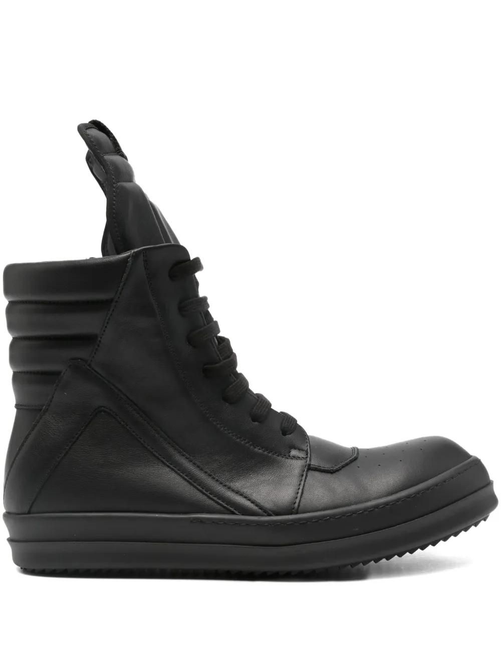Rick Owens Sneakers alte Geobasket con zip - Nero