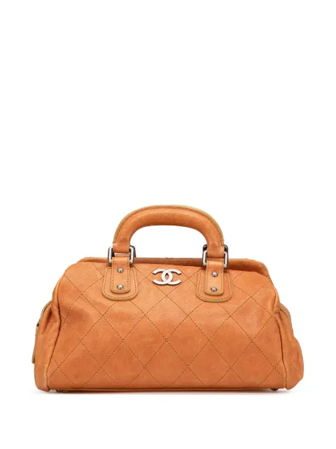 CHANEL Pre-Owned 2005-2006 Small CC Quilted Caviar Outdoor Ligne Doctor Bag boston bag
