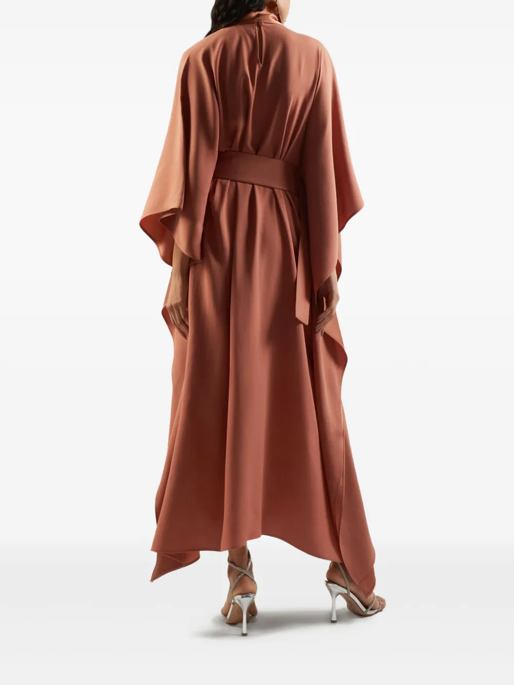 Taller Marmo belted batwing maxi dress Bruin