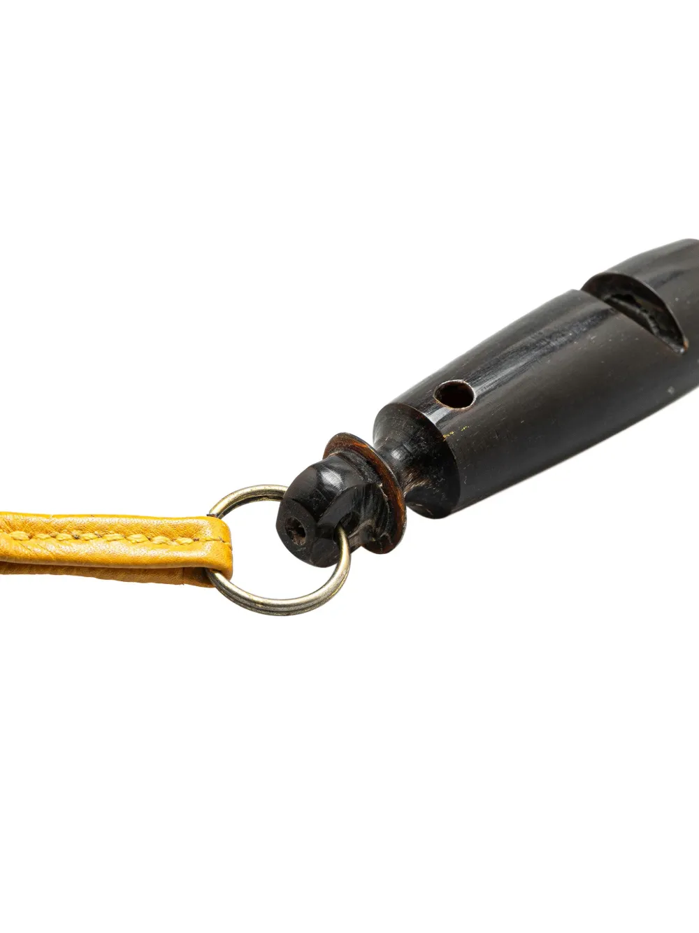 Pre-owned Hermes 20th Century Leather Ultrasonic Dog Whistle Necklace Costume Necklace
