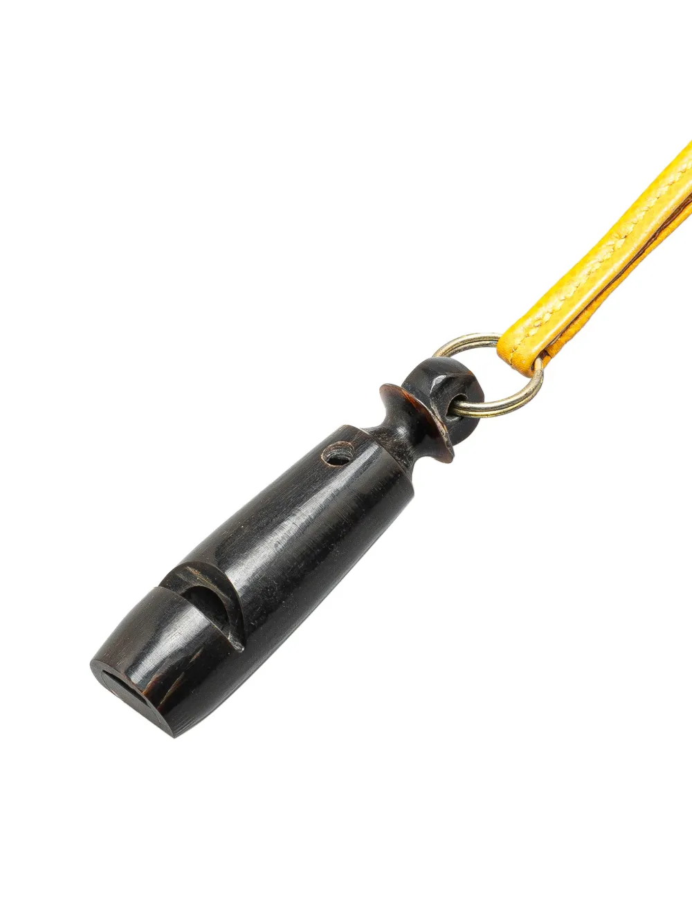 Pre-owned Hermes 20th Century Leather Ultrasonic Dog Whistle Necklace Costume Necklace