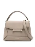 Strathberry logo-print tote bag - Grey
