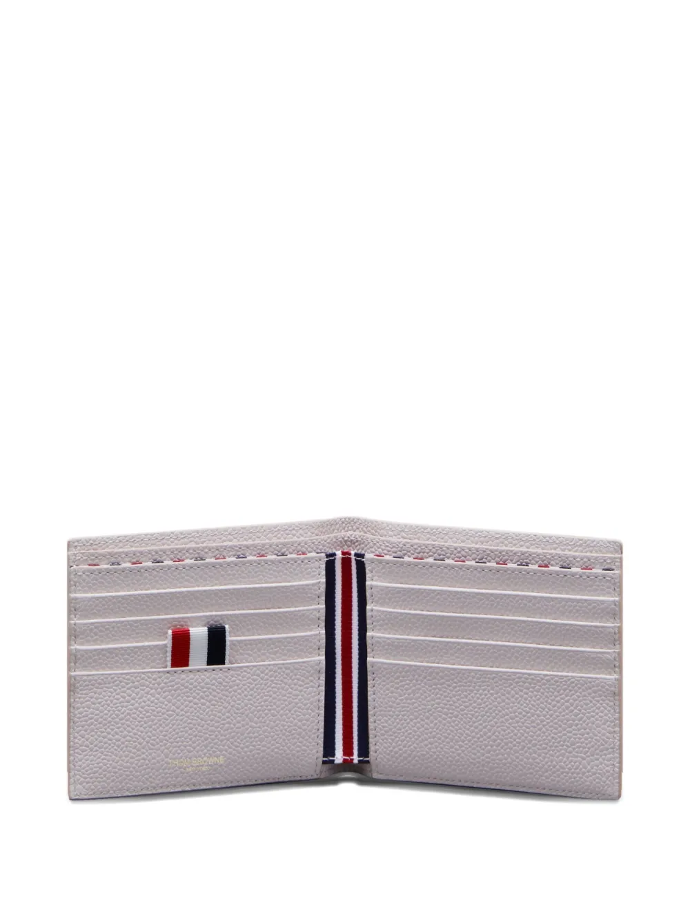 Thom Browne grained bi-fold wallet Wit