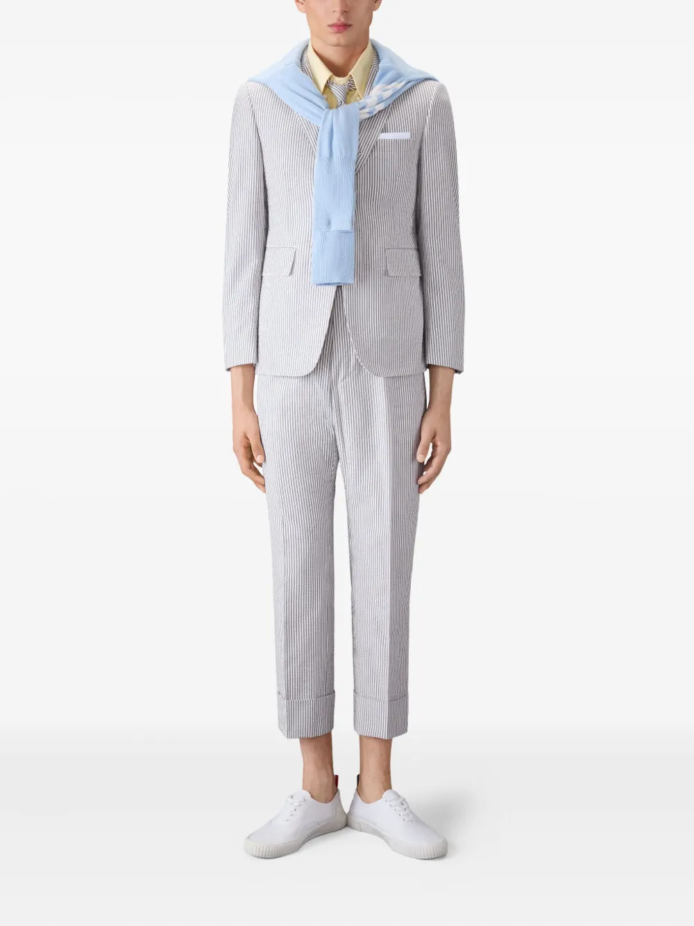 Thom Browne patch-pocket short-sleeve shirt Geel