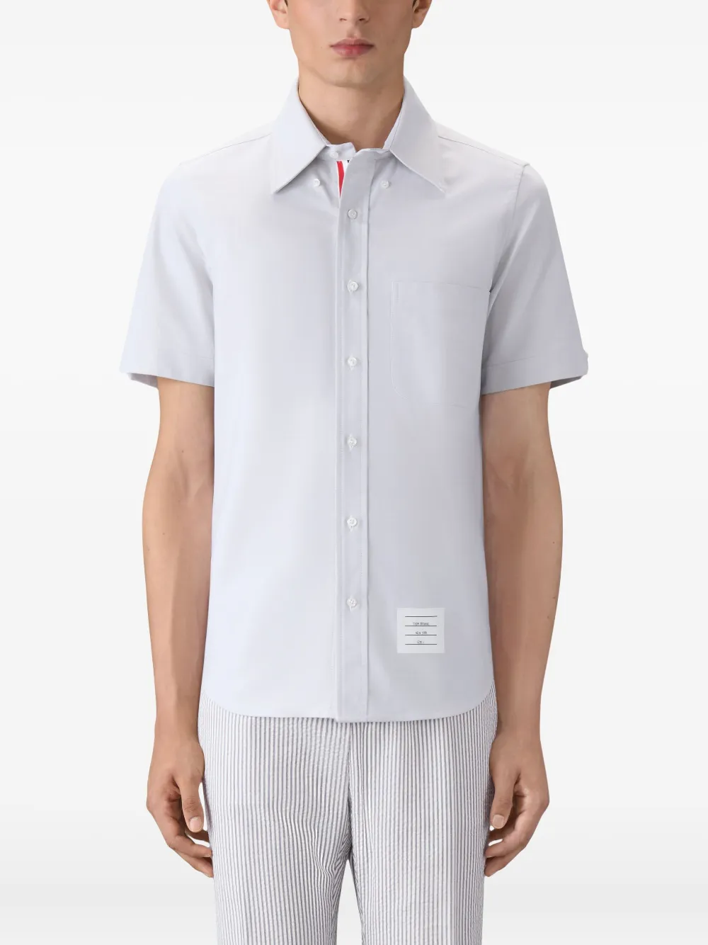 Thom Browne short-sleeve pocket shirt Grijs
