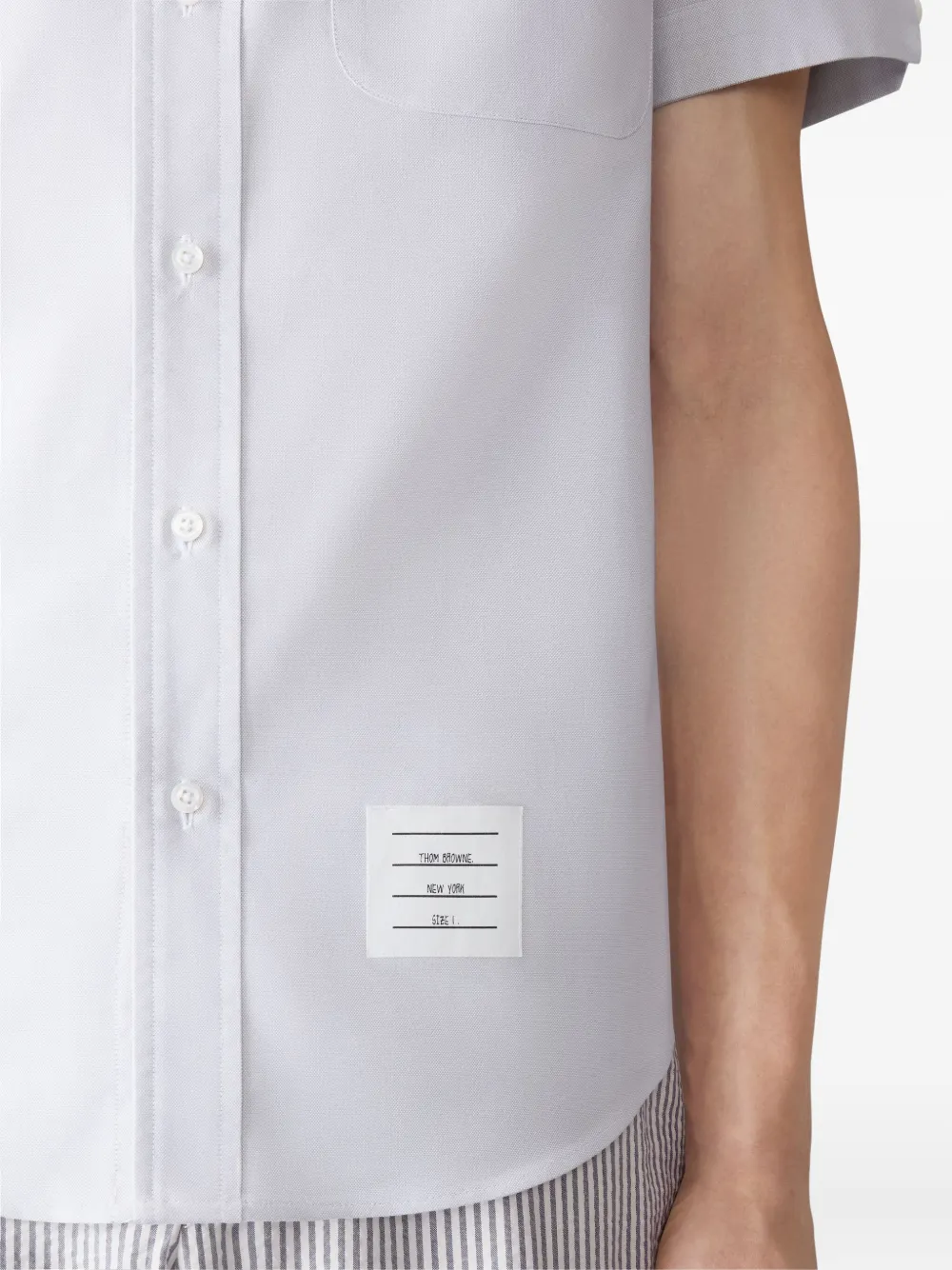 Thom Browne short-sleeve pocket shirt Grijs