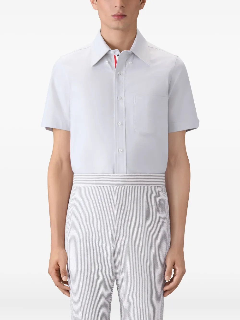 Thom Browne short-sleeve pocket shirt Grijs