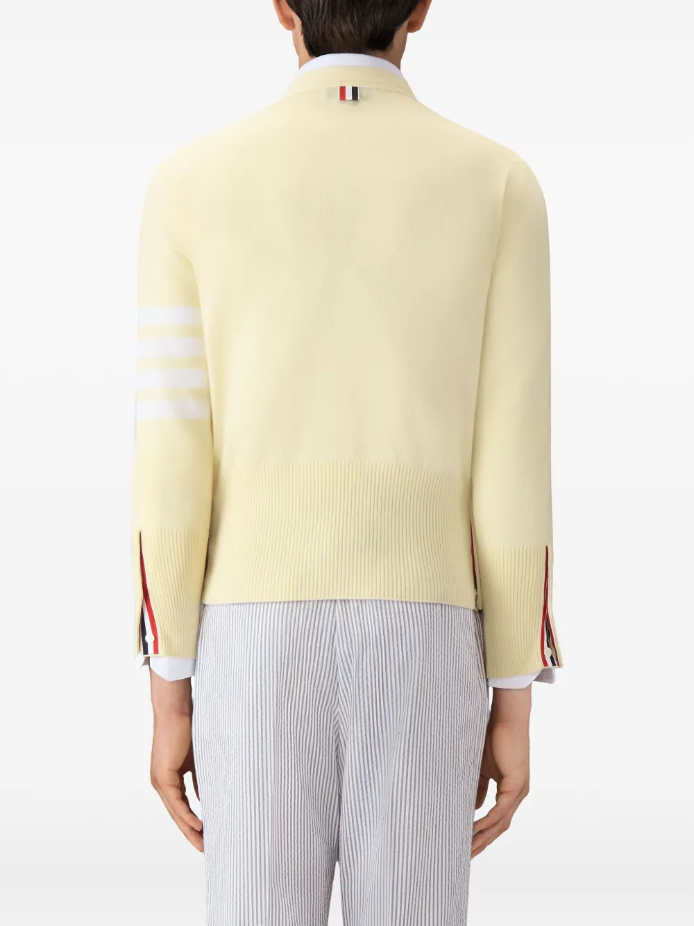Thom Browne 4-Bar stripe cardigan Geel