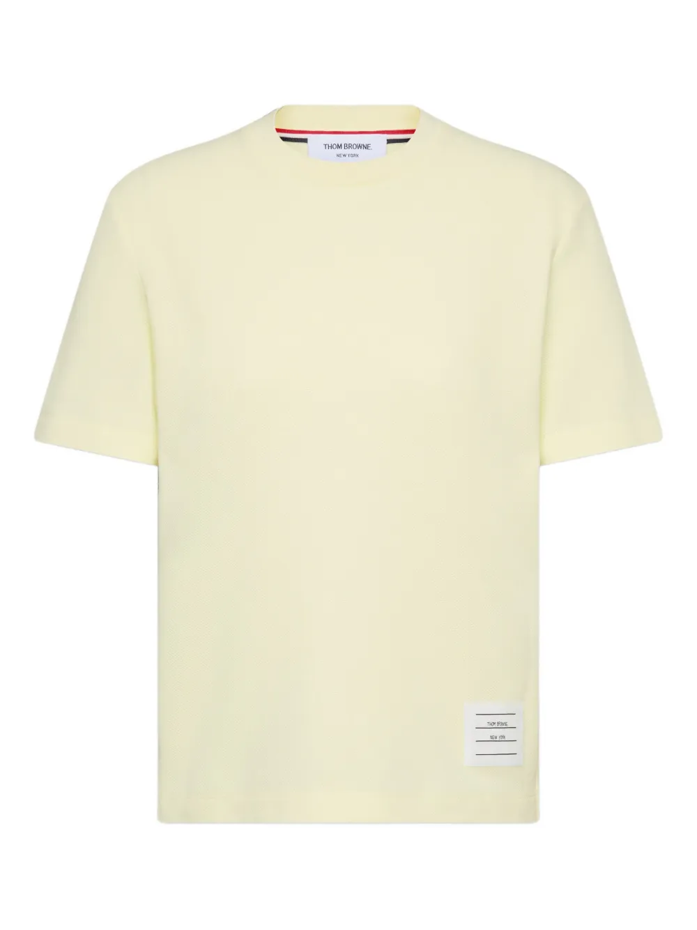 Thom Browne 4-Bar stripe-detail T-shirt Geel