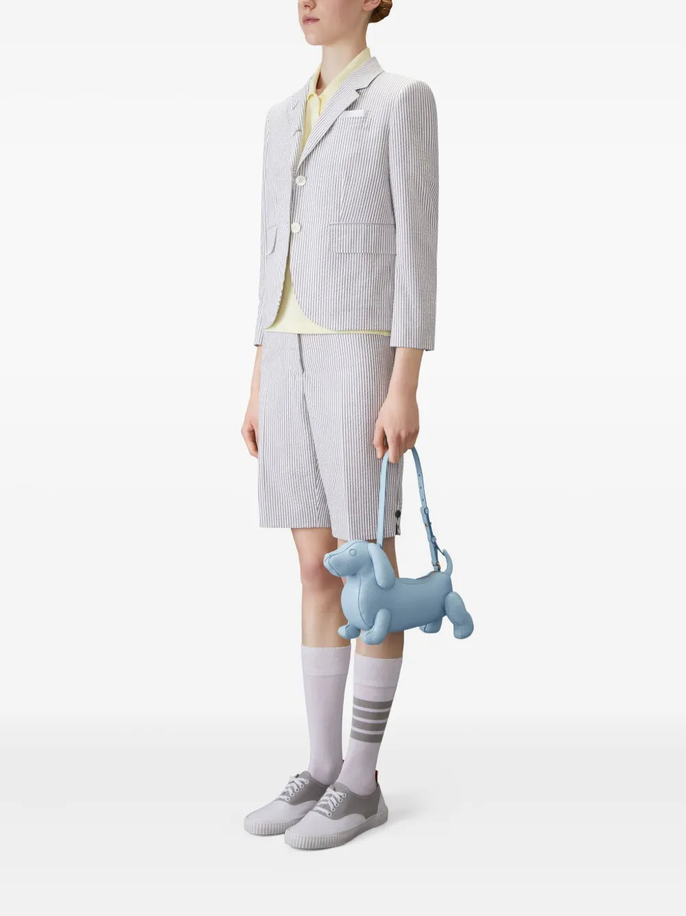 Thom Browne Hector Baguette dachshund shoulder bag Blauw